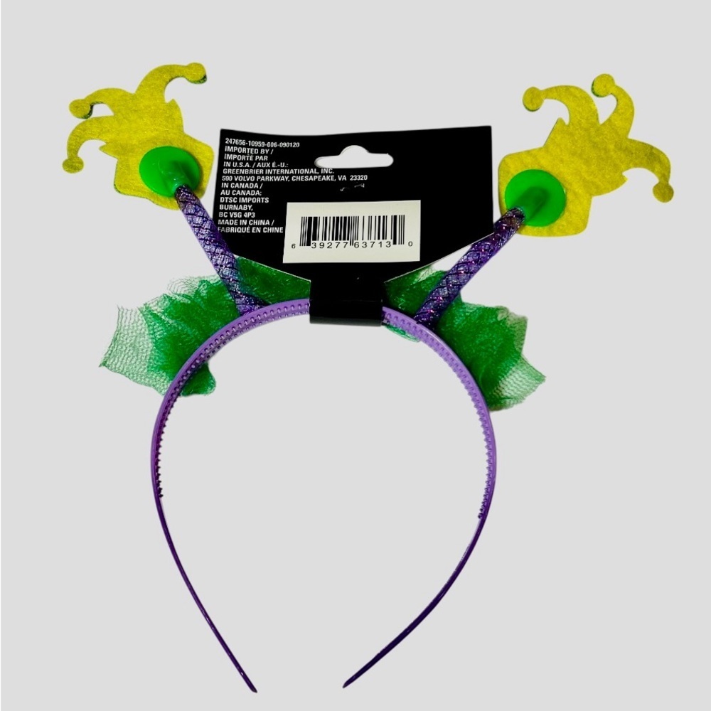 🎭 NWT Mardi Gras Celebration Bundle – Shirt + 5 Headbands – Party Ready! - Picture 10 of 12